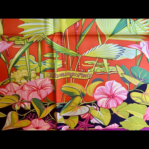 Hermès Flamingo Party Scarf Miami Limited … - Picture 3 of 10